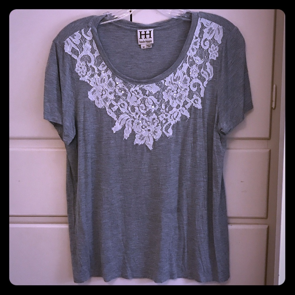 Haute Hippie Gray T-Shirt